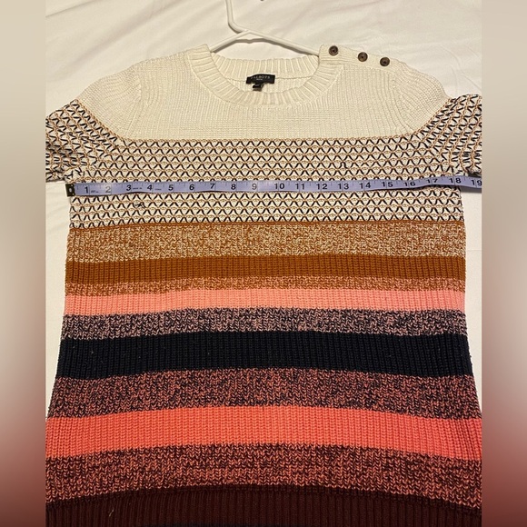 💚 Talbots | multi colour knit sweater with elbow patches - small petite - Picture 4 of 4